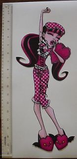 17 EXTRA LARGE DRACULAUARA MONSTER HIGH WALL STICKER DEAD TIRED