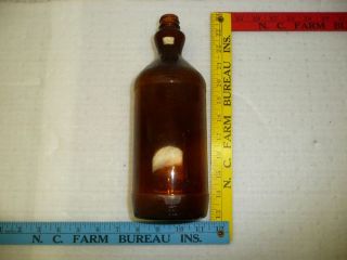 CLOROX BOTTLE VINTAGE GLASS BROWN OLD COLLECTABLE FIND