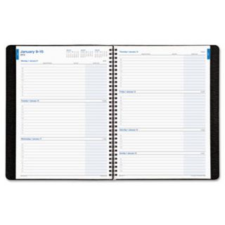 Faux Croc Weekly/Monthly Wirebound Business Planner, 8x11, Red, 2013