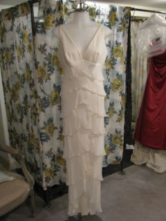   Eng 100% silk Wedding Gown Dress sz 6 Tea Length Destination Gown