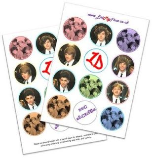 24x ONE DIRECTION 1D Edible Fairy Cup Cake Toppers Decoration # 