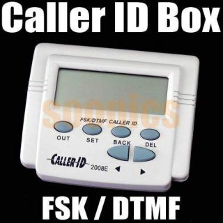 FSK / ETSI Caller ID Box + Cable Mobile Phone Telephone Number LCD 