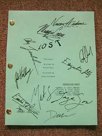 LOST TV cast signed script Mathew Fox Josh Holloway +9