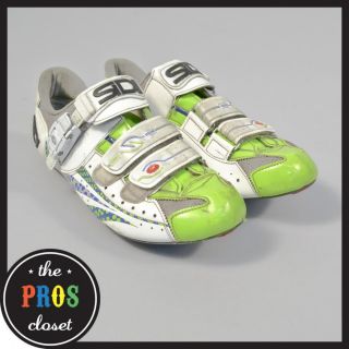 Sidi Genius 6.6 Carbon Team Shoes // 7.5 41 White Clipless Road Bike 