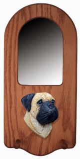 Bullmastiff Portrait Mirror. Home Decor. Dog Figure Wood Design 