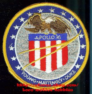   NASA APOLLO 16 XVI Space Mission Insignia 1972 CASPER ORION