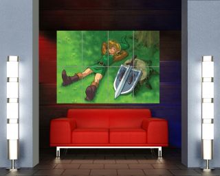THE LEGEND OF ZELDA SHIELD AND SWORD VIDEO GAME GIANT POSTER PRINT 
