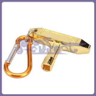 Premium Gold Tone Metal Drum Skin Tuning Key w Carabiner Easy hanging 