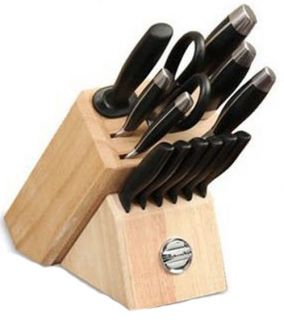 New Kitchenaid 14 PC Fine Edge Forged Cutlery Knife Set