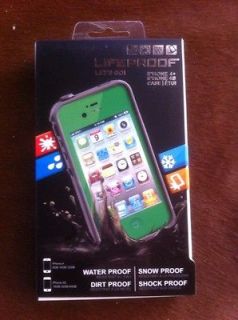NEW Lifeproof Waterproof Shockproof case iPhone 4S 4 GREEN w headphone 