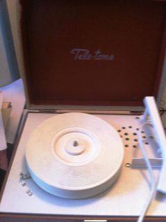 Vintage 1960s Tele Tone Portable Electric Record Player