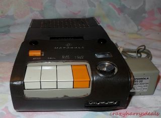 Rare Vintage Motorola Cassette Recorder Tape Player Leather Case Model 