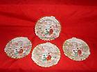 LOT OF 4 MATCHING ANTIQUE GEISHA WARE HAND PAINTED PLATES *FINE 