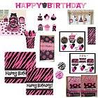   Birthday Party Supplies Zebra Pink You Pick Plates Balloons Decor