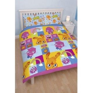 CHILDRENS MOSHI MONSTERS DOUBLE BED SET DUVET /QUILT COVER BEDDING 