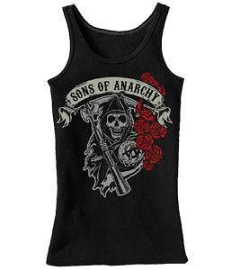 sons of anarchy rose reaper black girl s beater tank