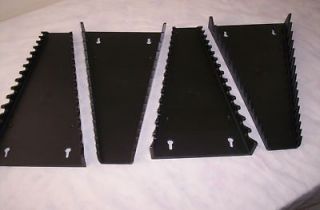 Four   15 Slot Black Wrench Rack Tool Organizers Holder