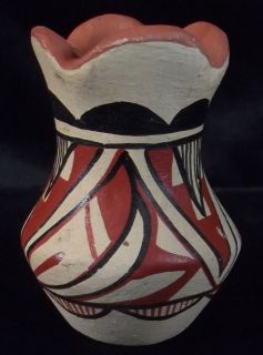 Old Polychrome JEMEZ Native American Indian Miniature Pottery Pot