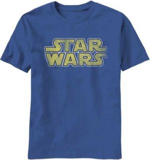 Star Wars Classic Movie Logo Vintage Look Licensed Tee Shirt Sizes S 