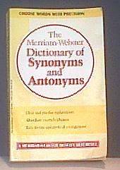 THE MERRIAM WEBSTER DICTIONARY OF SYNONYMS & ANTONYMS~1992~SC~English 