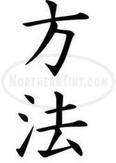 method chinese kanji character symbol vinyl decal sticker wall art