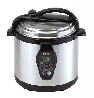 Nesco 6 Quart Electric Programmable Pressure Cooker Canner Stainless 