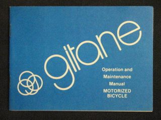 1977 Gitane Motorized Bicycle Original Owners Manual