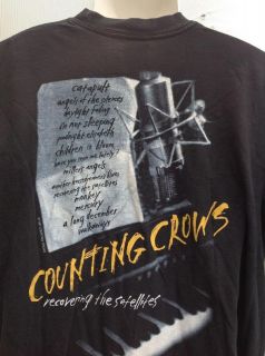 Original 1997 Counting Crows Recovering The Satelites Tour 2 sided t 