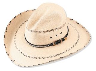 Pinto GUS Cowboy HAT ~ Western PALM LEAF ~ Sahuayo Straw   Black 