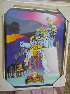 Original vintage framed Power Rangers poster