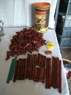 Playskool Lincoln logs #891 in original container approx 247pc