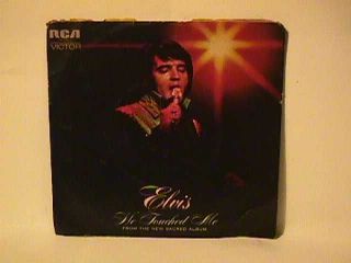 ELVIS PRESLEY,,RARE ELVIS PICTURE SLEEVE,HE TOUCHED ME AND A 45 RPM 