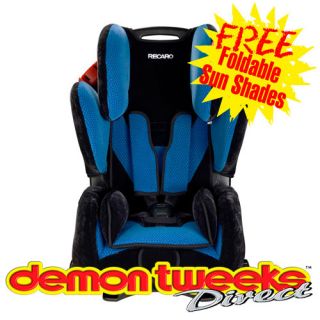 Recaro Young Sport Child Car Seat In Black & Sapphire Group 1 2 3 