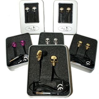 Rock Daddy ipod, ,Mp4 & Other Players Quality Skull Earphones, Goth 