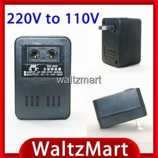 Professional 100W US AC Power 220V to 110V Voltage Converter Adapter 