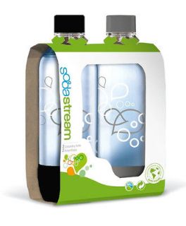 SodaStream Carbonating PET Bottles 1Liter (34FL. oz) Each   Black 