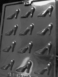 Parents BITE SIZE HIGH HEEL SHOES Chocolate Candy Mold Soap 1 3/8 x 1 