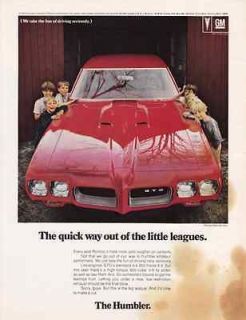 1970 PONTIAC GTO   THE HUMBLER ~ RARE ORIGINAL PRINT AD
