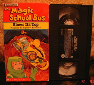 SCHOLASTIC The Magic School Bus BLOWS ITS TOP Vhs VOLCANOES! RARE 