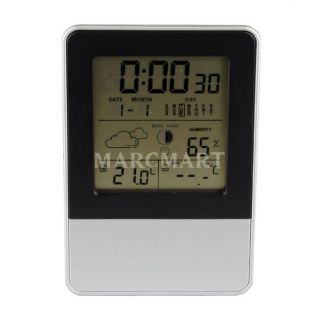 New Sharp Electronic Wireless Weather Station Clock Digital Hydro 