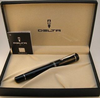 Delta Scrigno Pen Secrets Black & Rhodium Fountain Pen   Medium Nib