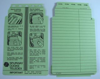 Vintage bakelite telephone/phon​e A Z teledex card insert/refill