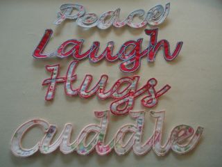 CATH KIDSTON FABRIC APPLIQUE LETTER HANDWRITING STYLE