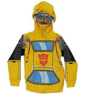 Transformers Bumblebee Costume Mask Suit Cartoon Juvenile Zip Up 