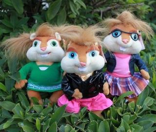 Alvin and the Chipmunks 3X Plush Toy Girl Souvenirs Stuffed Animal 