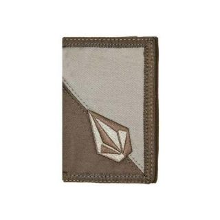 Volcom Full Stone Brown Trifold Wallet Velcro New NWT