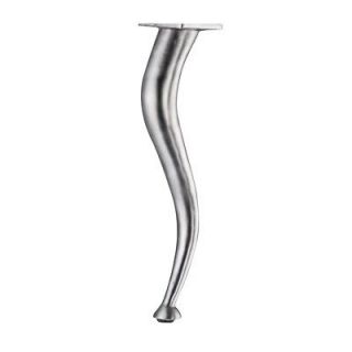 Curved Polished Aluminum Coffee Table/Bench Leg Chrome/Metal 