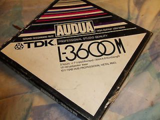 TDK AUDUA L 3600M 10 1/2 REEL PROFESSIONAL RECORDING TAPE