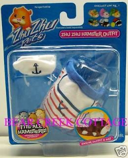 Zhu Zhu pets ♥ HAMSTER clothes Sailor Outfit & Hat