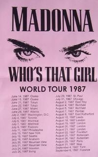 Limited Madonna World Tour 1987 Concert Poster Print VERY LIMITED RARE